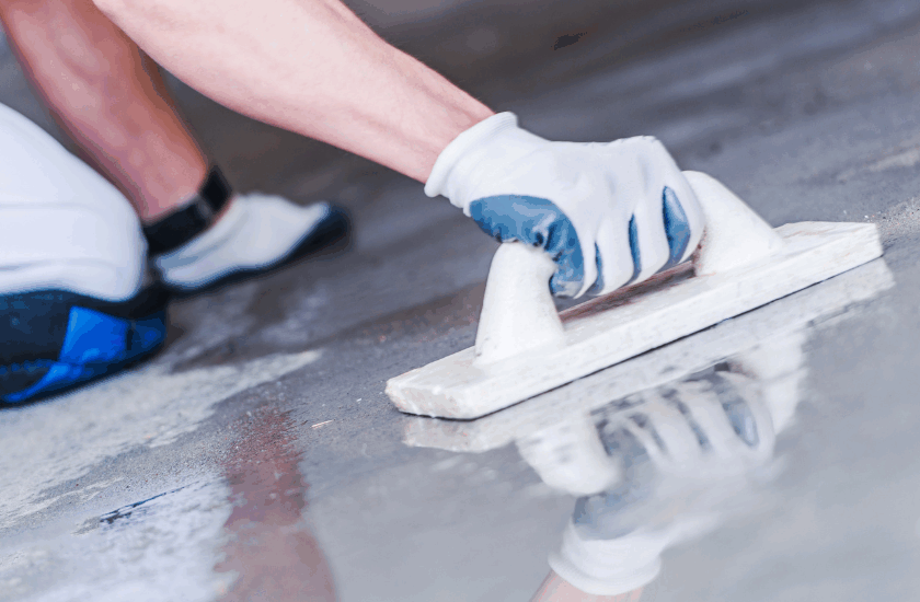 Polished residential concrete flooring