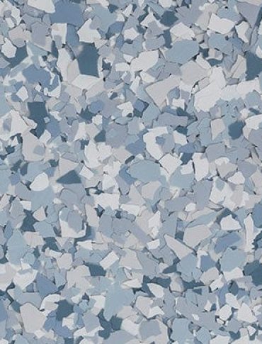 blue and white flake epoxy