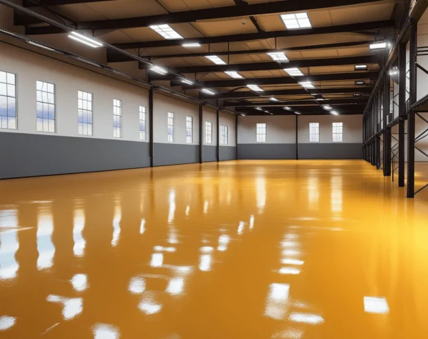 industrial warehouse airplane hangar epoxy flooring